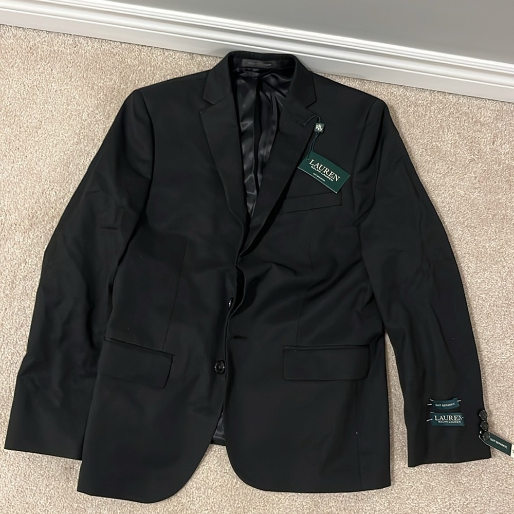 Ralph Lauren big boy Kids Black Blazer new w tags! 16R formal and nice